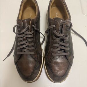 Cole Haan Men's Dark Brown Leather Lace-Up Sneakers